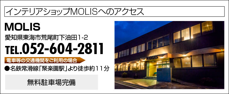 インテリアショップMOLISへのアクセス