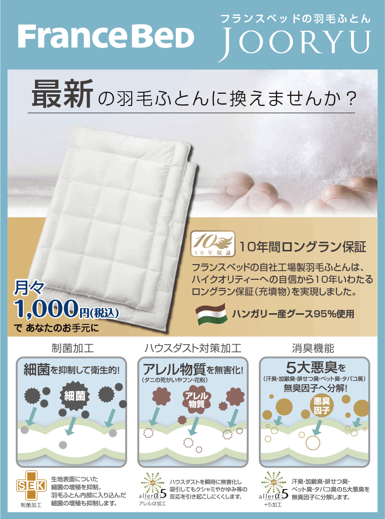 フランスベッド羽毛布団