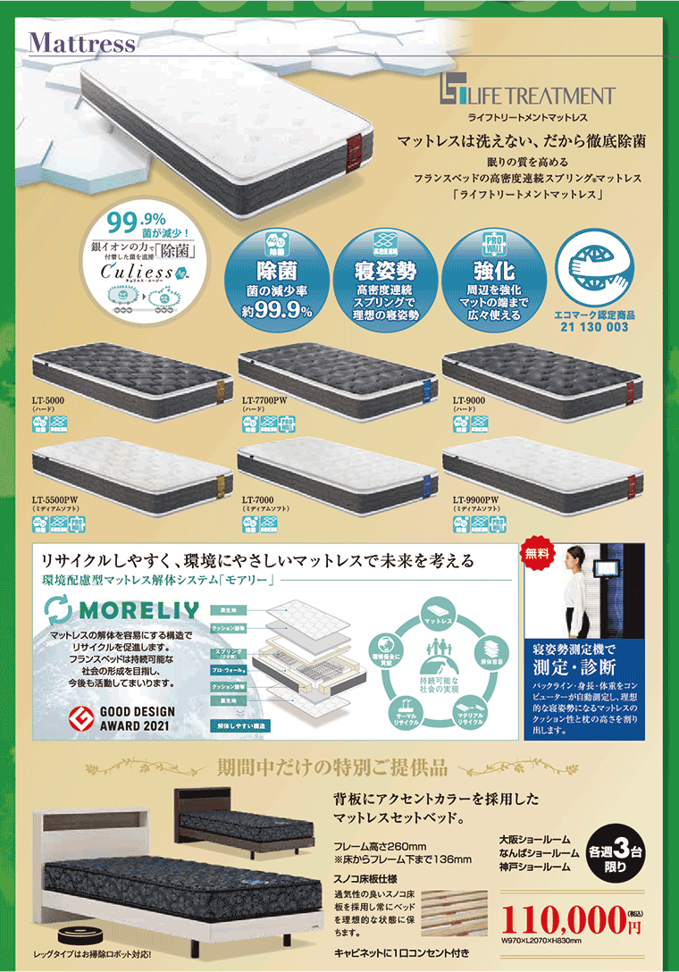 フランスベッドのラインナップ
