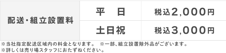 配送組み立て設置