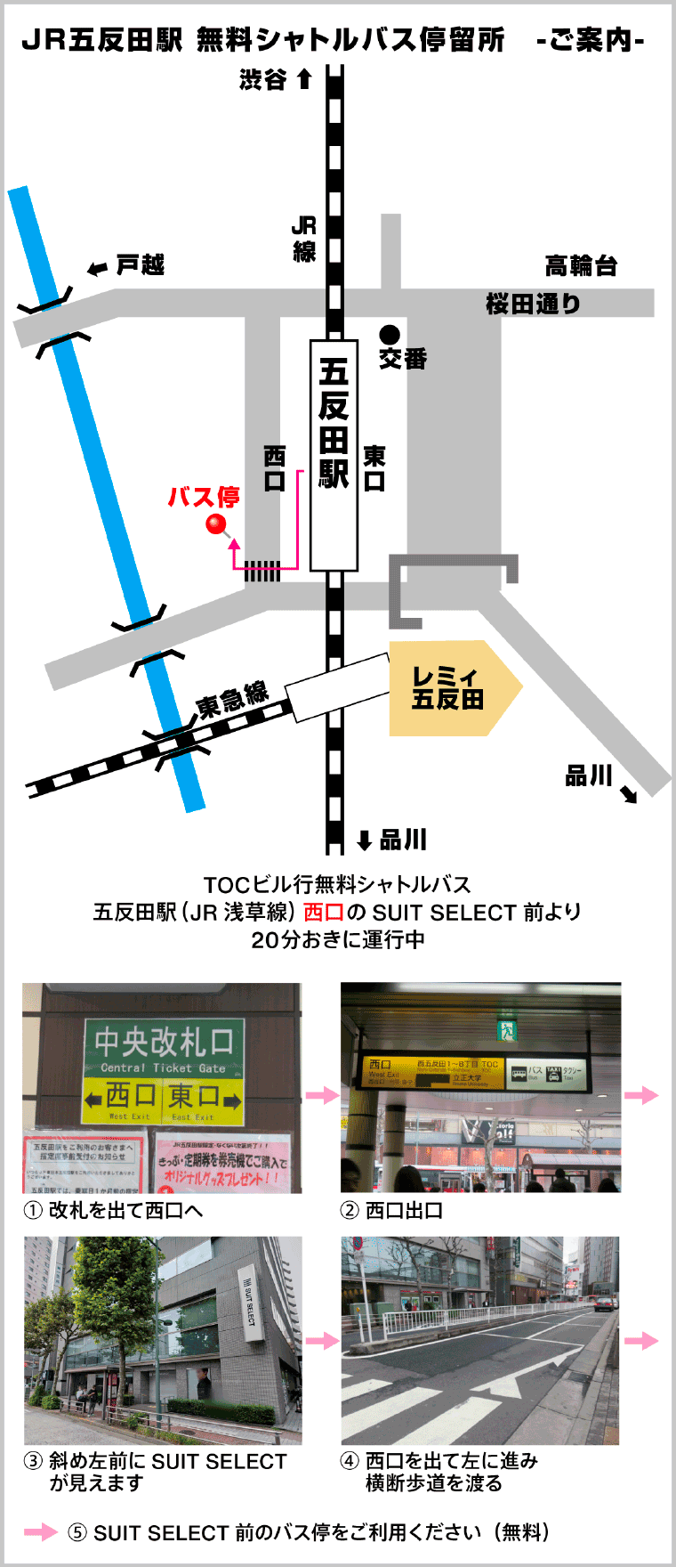 五反田TOC本館ビルへのアクセス