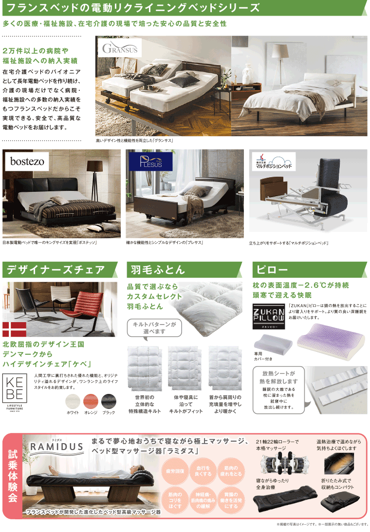 電動リクライニングベッド