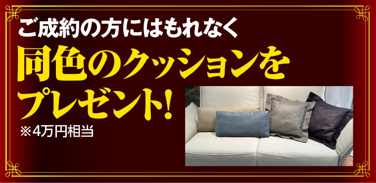 同色のクッションを
プレゼント