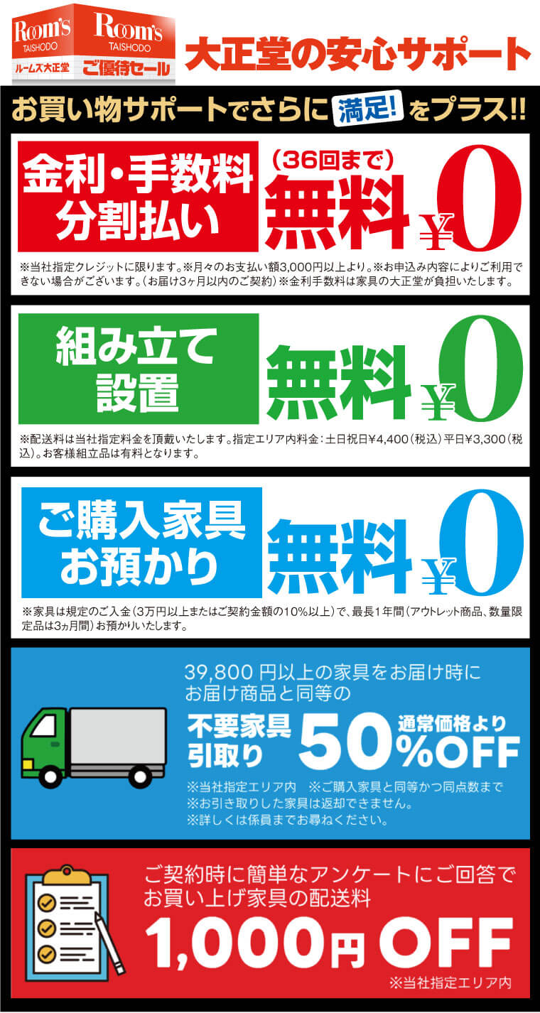 ルームズ大正堂の安心サポート!