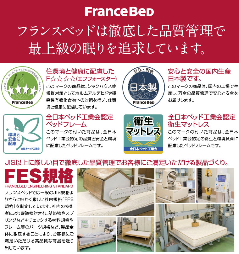 フランスベッドの品質管理
